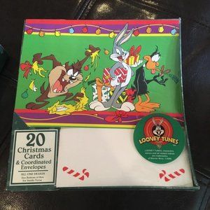 Vintage Looney Tunes Holiday Cards 2000 Bugs Bunny Taz Daffy Duck Christmas